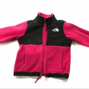 Girls pink/black North Face